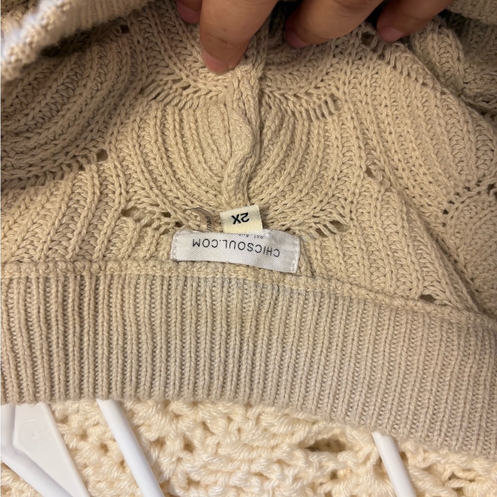 Chic Soul Women's Colorblock Lightweight Sweater with Dolman Sleeves 2X - Picture 3 of 3